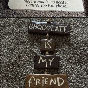 Chocolate-Themed Wall Hanging Decor lot of 2